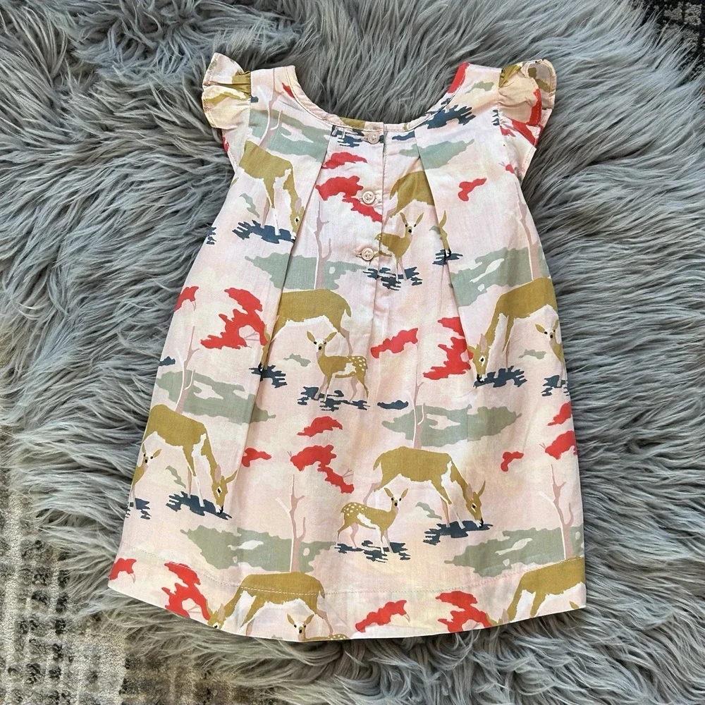 Baby GAP Animal Print Sleeveless Dress‎ & Bloomer 2pc Set Size 6-12 Month